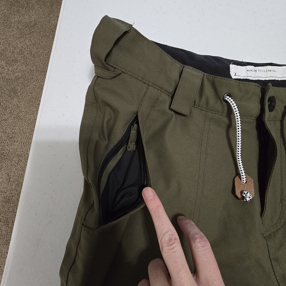 Analog Adventures Snow Pants Olive Men's Medium - Picture 12 of 14
